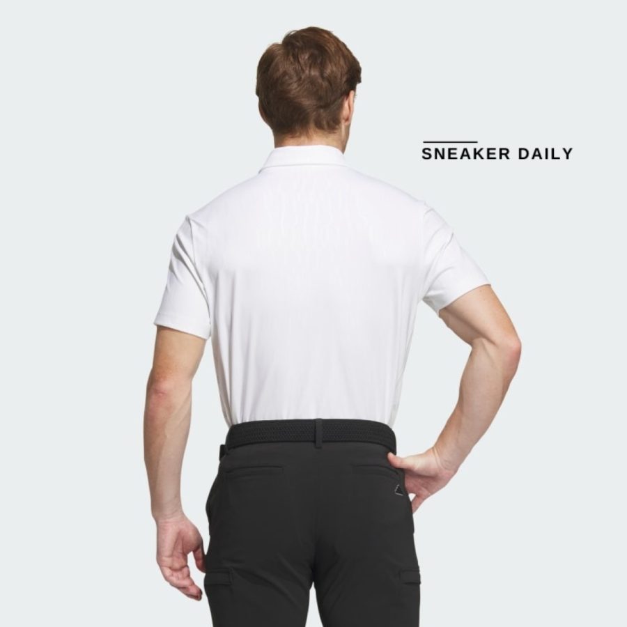 áo adidas heat.rdy debossed golf polo shirt - white in9034