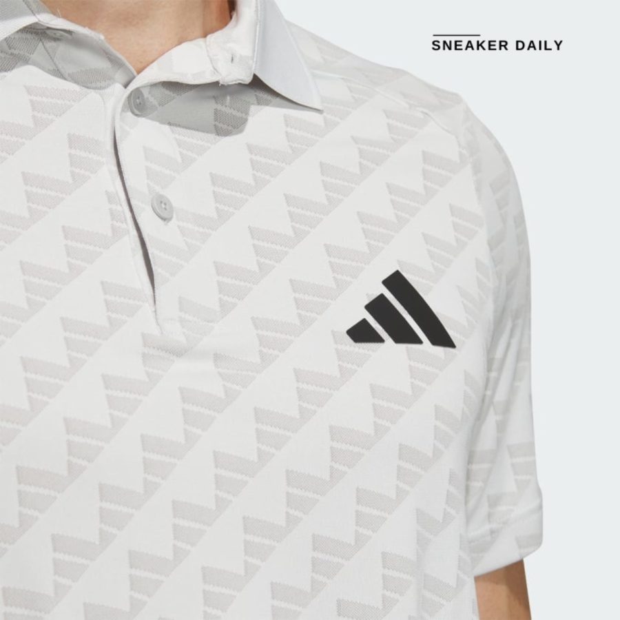 áo adidas heat.rdy jacquard short sleeve polo shirt - white in2794