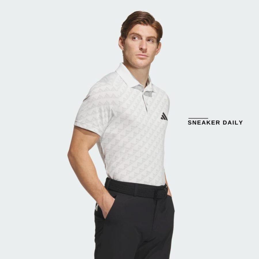 áo adidas heat.rdy jacquard short sleeve polo shirt - white in2794