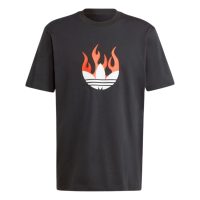 áo adidas originals flames logo tee - black is0178