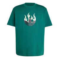 áo adidas originals flames logo tee - collegiate green is0177