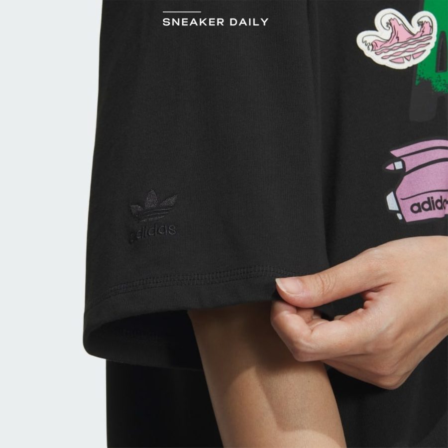 áo adidas summer holiday graphic play short sleeve tee - black iw6297