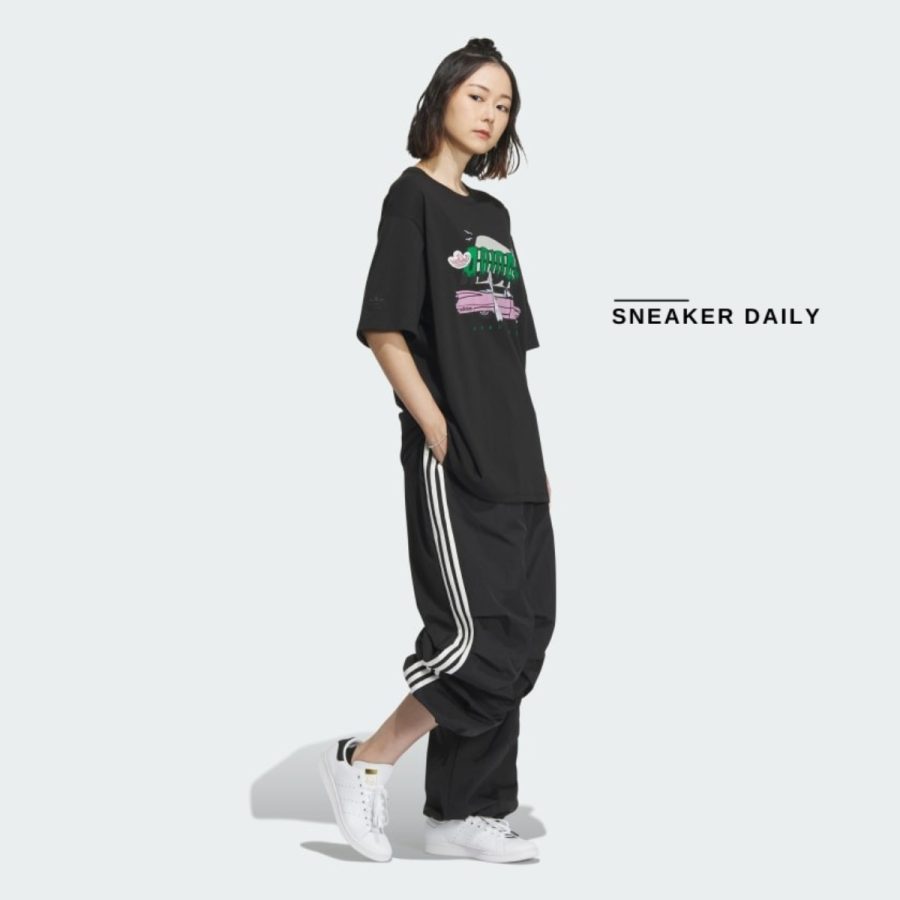 áo adidas summer holiday graphic play short sleeve tee - black iw6297