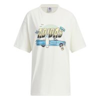 áo adidas summer holiday graphic play short sleeve tee - off white iw6296