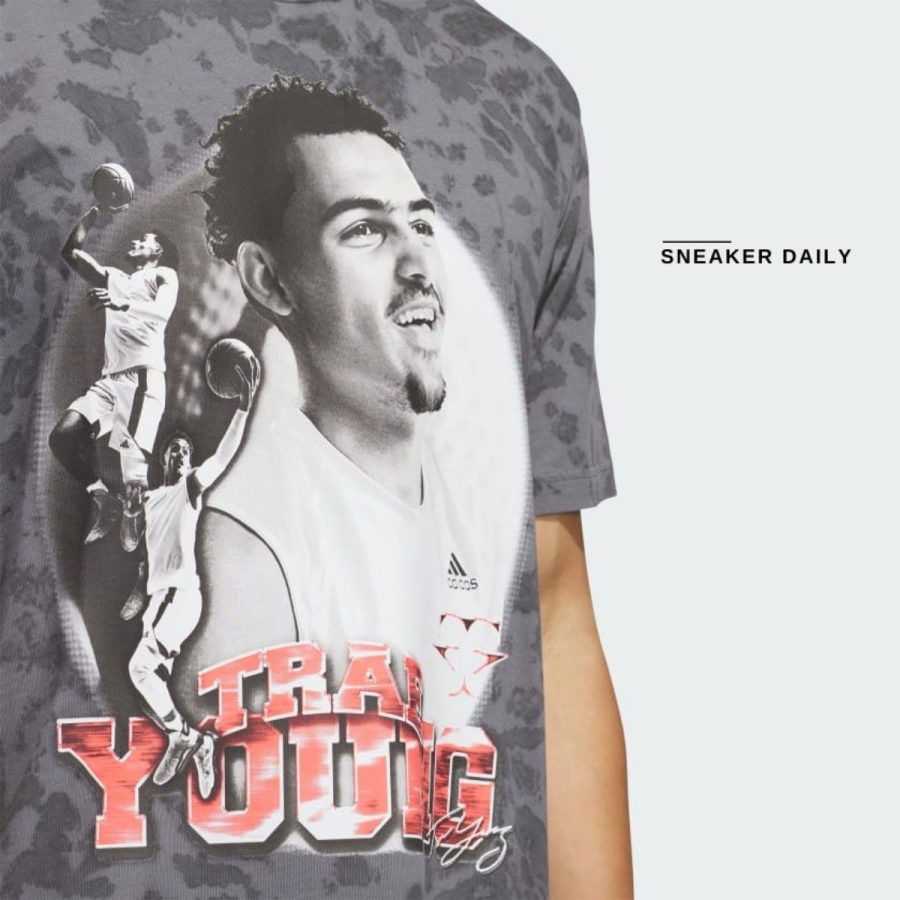 áo adidas trae tunnel graphic tee - grey ir5801