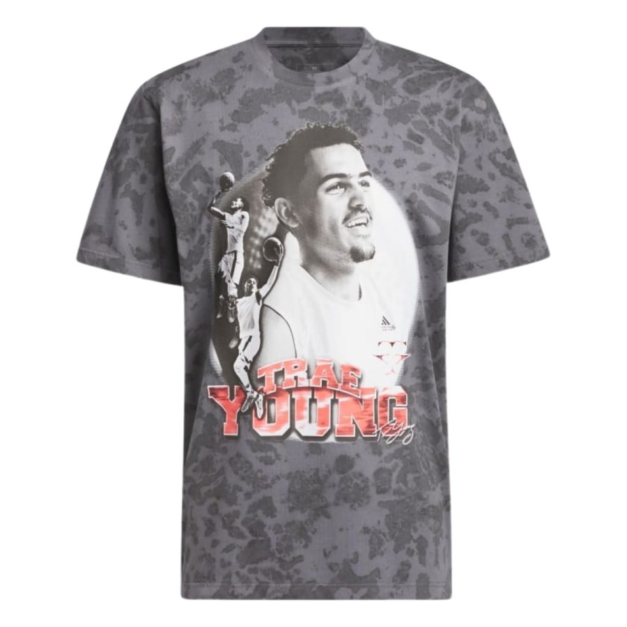 áo adidas trae tunnel graphic tee - grey ir5801