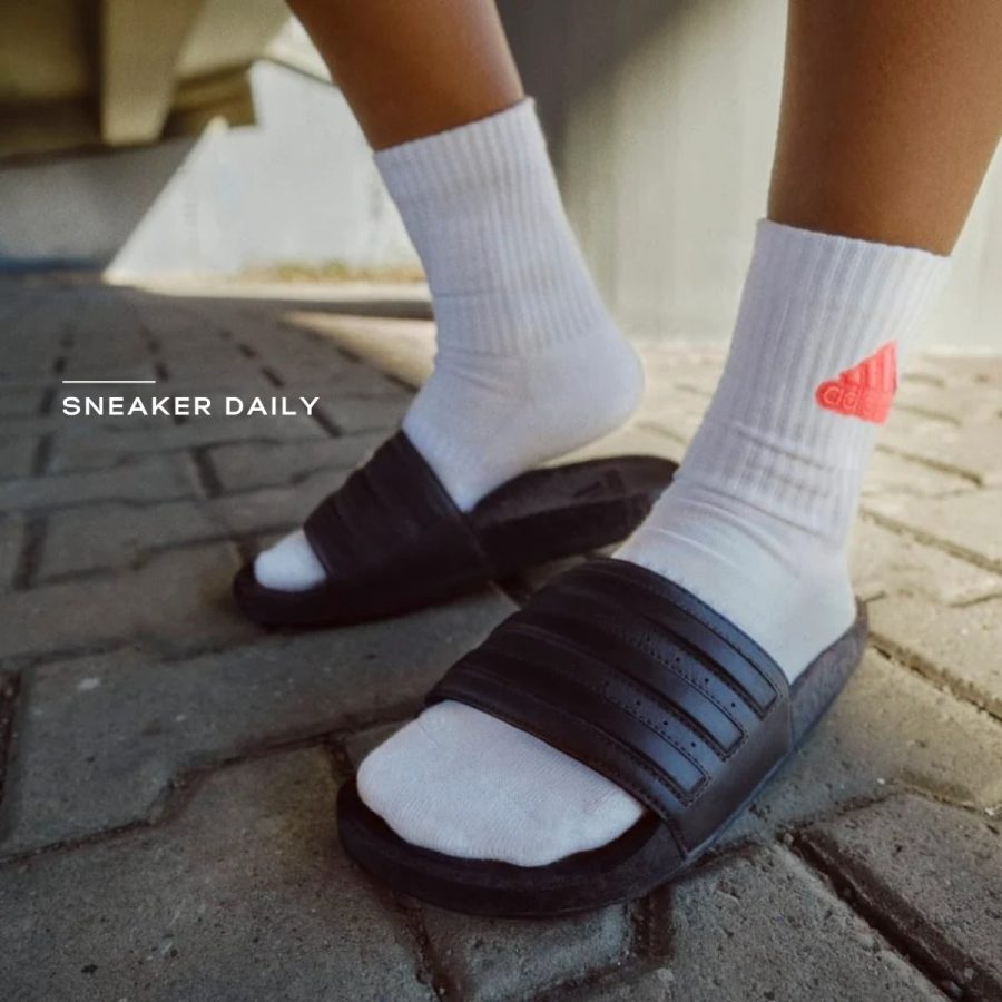 dép adidas adilette boost slide 'carbon core black' gx4285