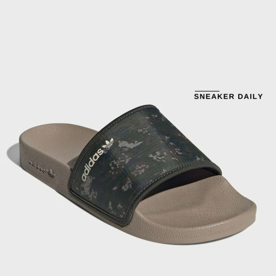 dép adidas adilette shadow slide 'green brown camo' if5463