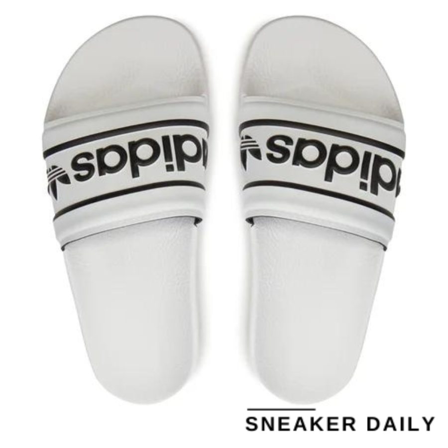 dép adidas adilette slide 'white black trefoil' id5799