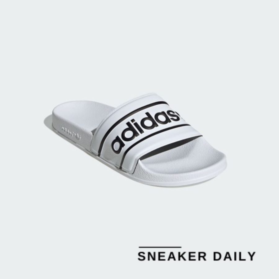 dép adidas adilette slide 'white black trefoil' id5799