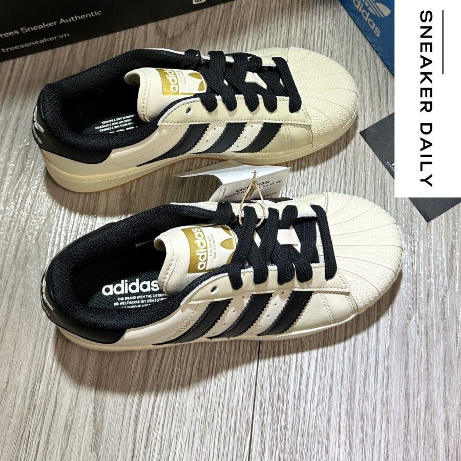 giày adidas superstar xlg 'cream black gum' (wmns) id5698