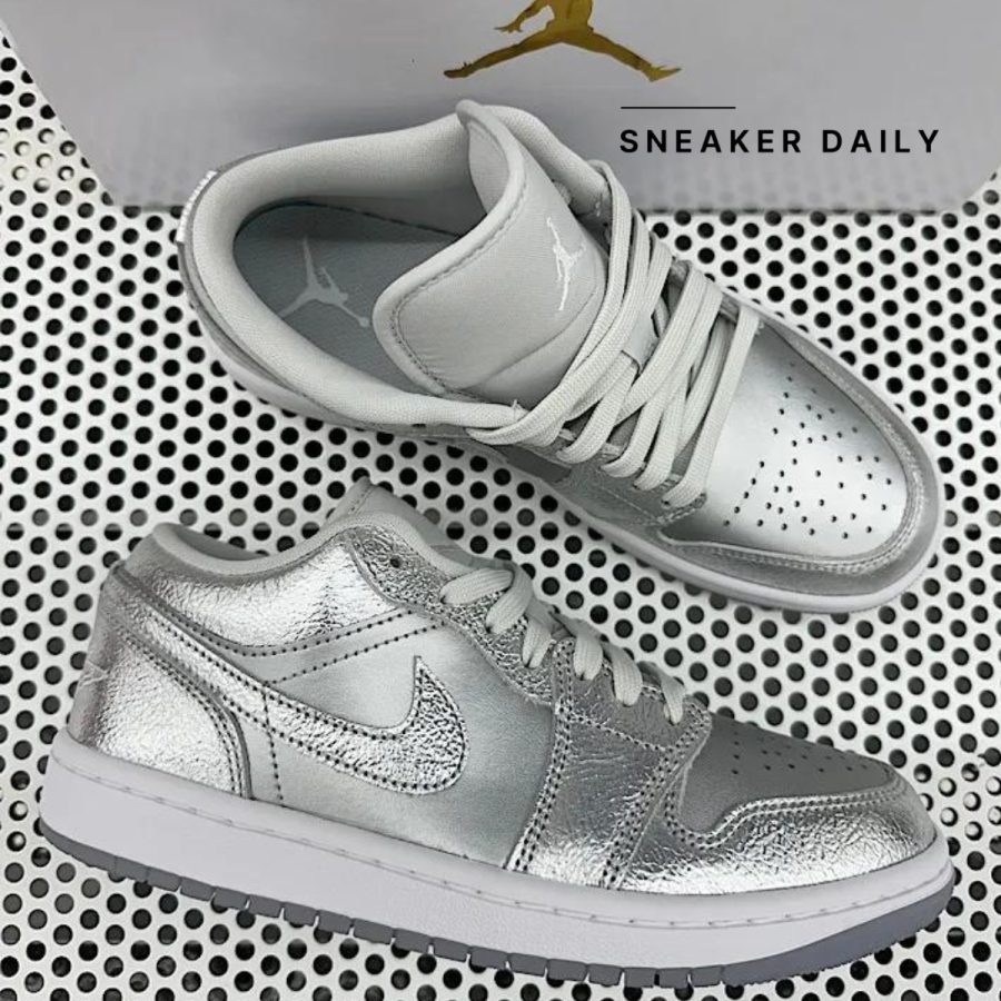 giày air jordan 1 low se 'metallic silver' (wmns) fn5030-001