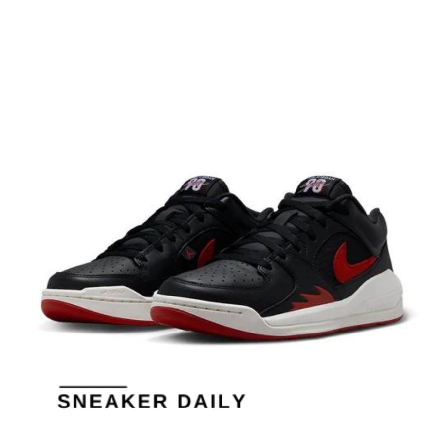 giày air jordan stadium 90 'black gym red' (wmns) fb2269-001