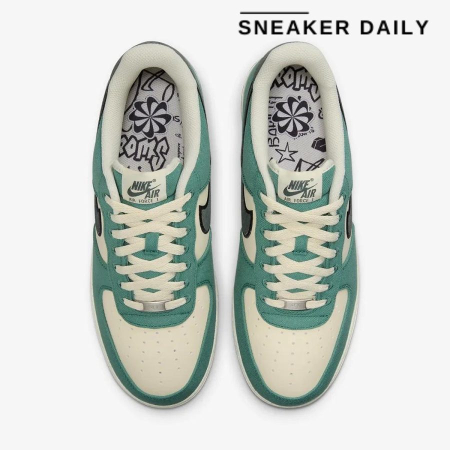 giày nike air force 1 low 'notebook doodle - vintage green' fq8713-100