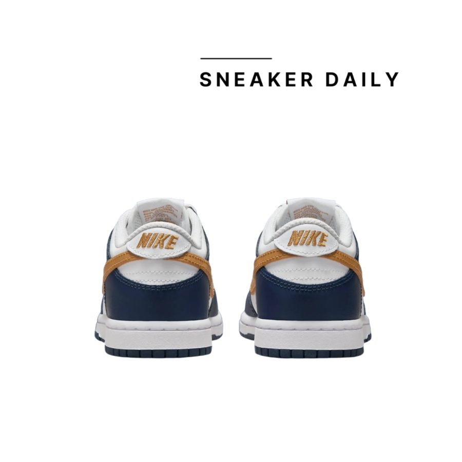 giày nike dunk low gs 'midnight navy wheat' fb9109-111