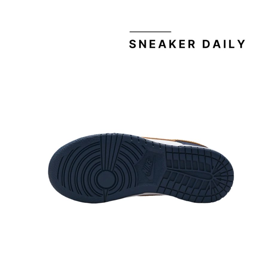 giày nike dunk low gs 'midnight navy wheat' fb9109-111