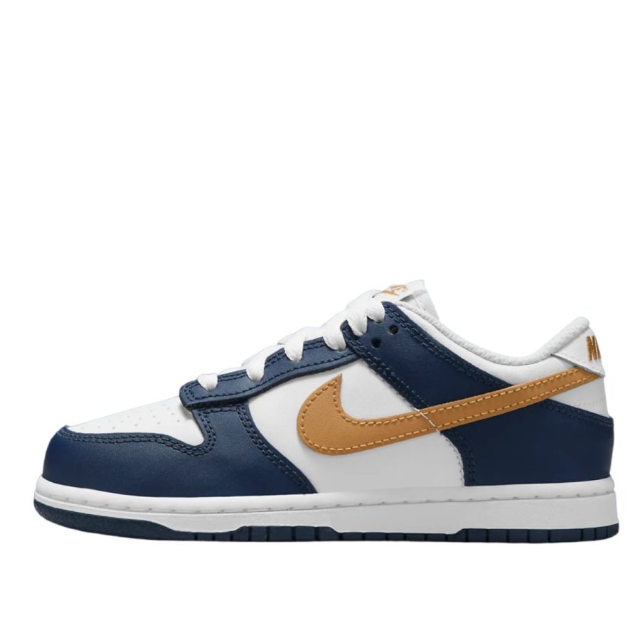 giày nike dunk low gs 'midnight navy wheat' fb9109-111