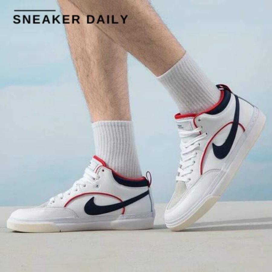 giày nike react leo sb 'white midnight navy' fd0268-100