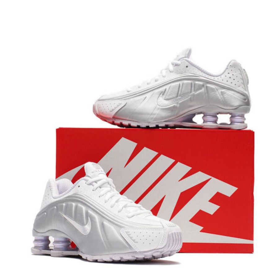 giày nike shox r4 'platinum barely grape' (wmns) hf5076-100