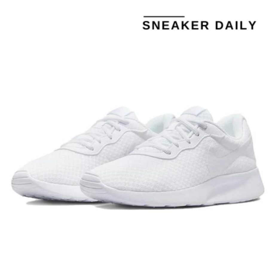 giày nike tanjun 'triple white' (wmns) dj6257-104