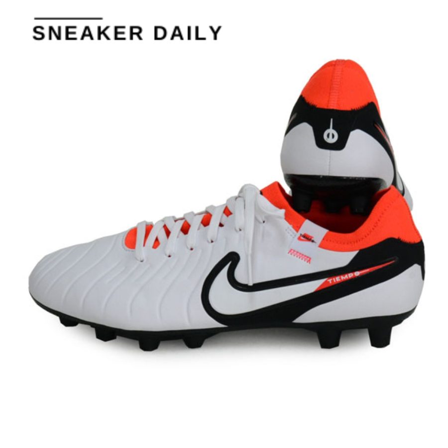 giày nike tiempo legend 10 pro hg low-top 'white bright crimson' dv4332-100