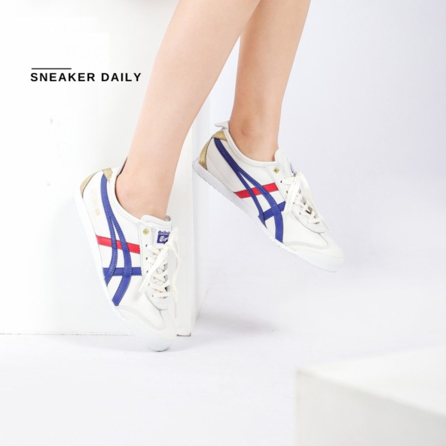 giày onitsuka tiger mexico 66 ‘white/dark blue' d507l-0152