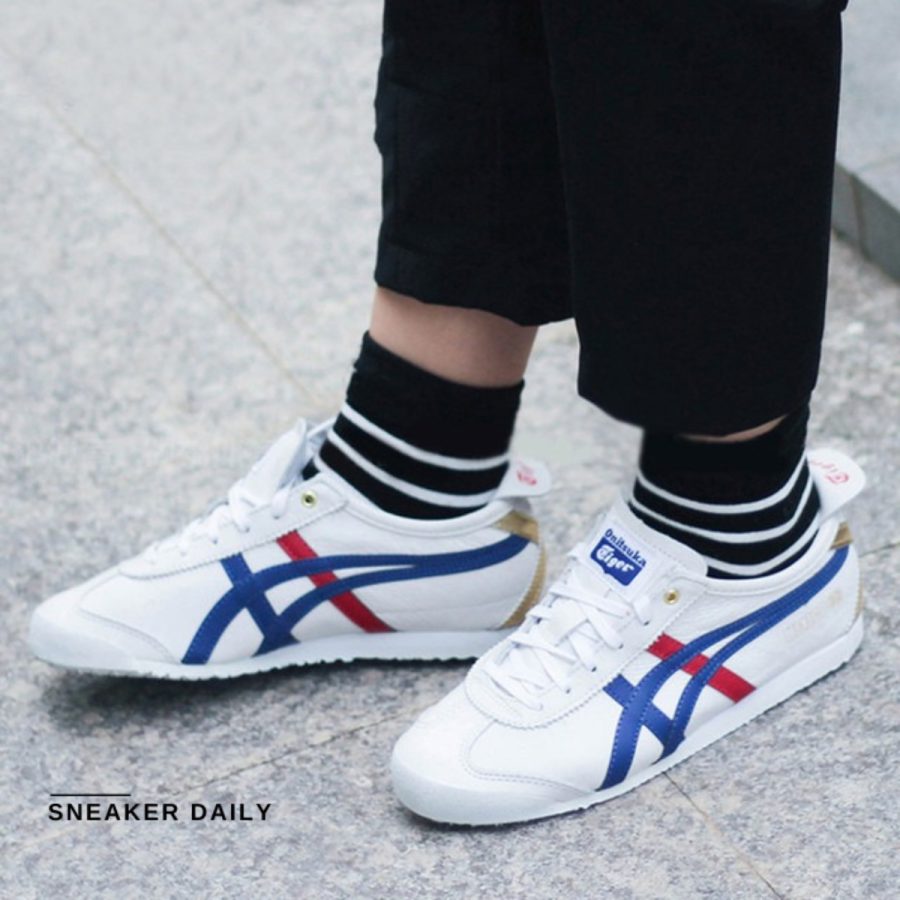 giày onitsuka tiger mexico 66 ‘white/dark blue' d507l-0152