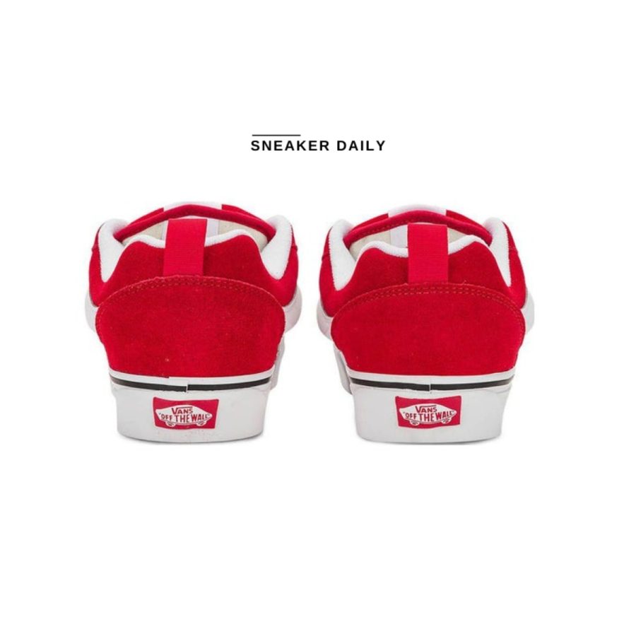 giày vans knu skool 'red white' vn0009qcjv6