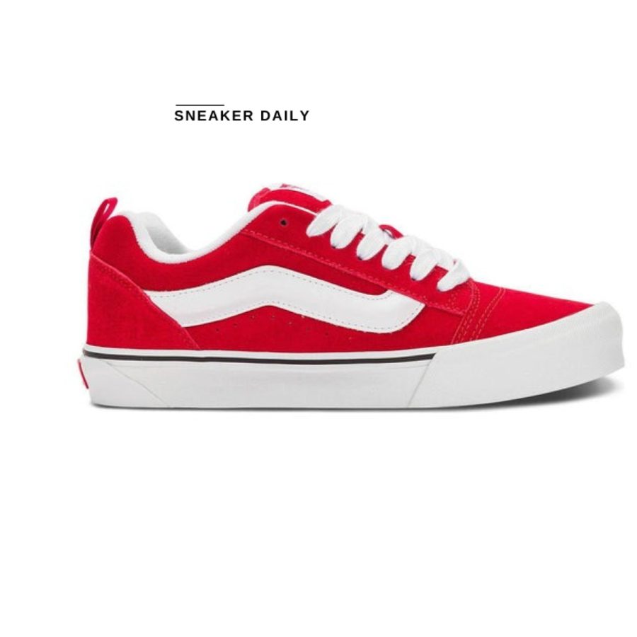 giày vans knu skool 'red white' vn0009qcjv6