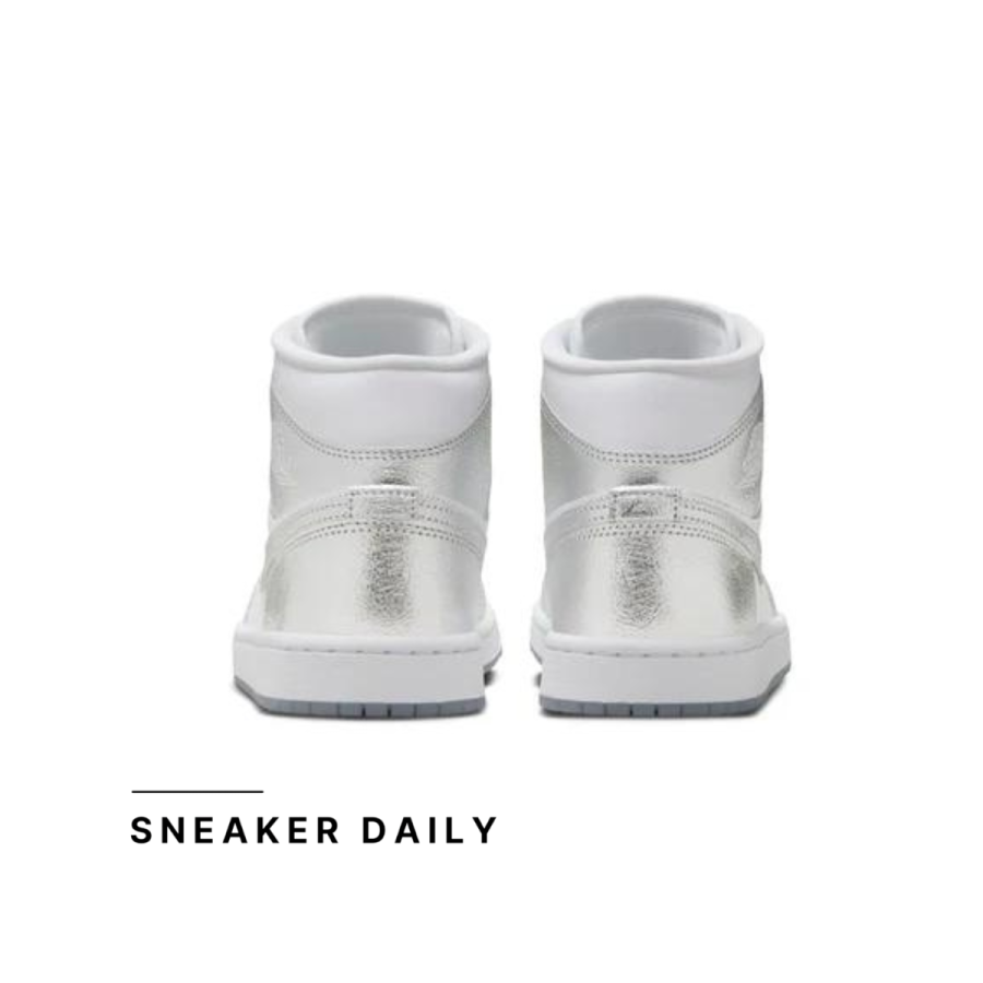 giày (wmns) air jordan 1 mid se 'metallic silver' fn5031-100