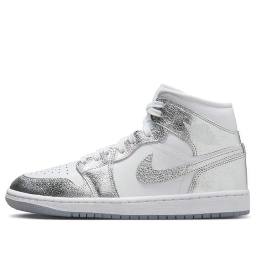 giày (wmns) air jordan 1 mid se 'metallic silver' fn5031-100