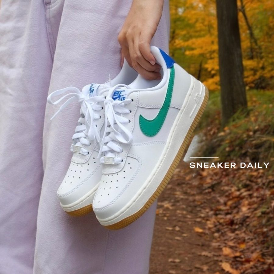 giày (wmns) nike air force 1 '07 'white stadium green' dd8959-110