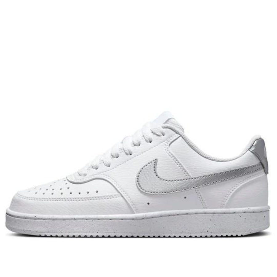 giày nike court vision 1 low next nature 'white metallic silver' (wmns) dh3158-108