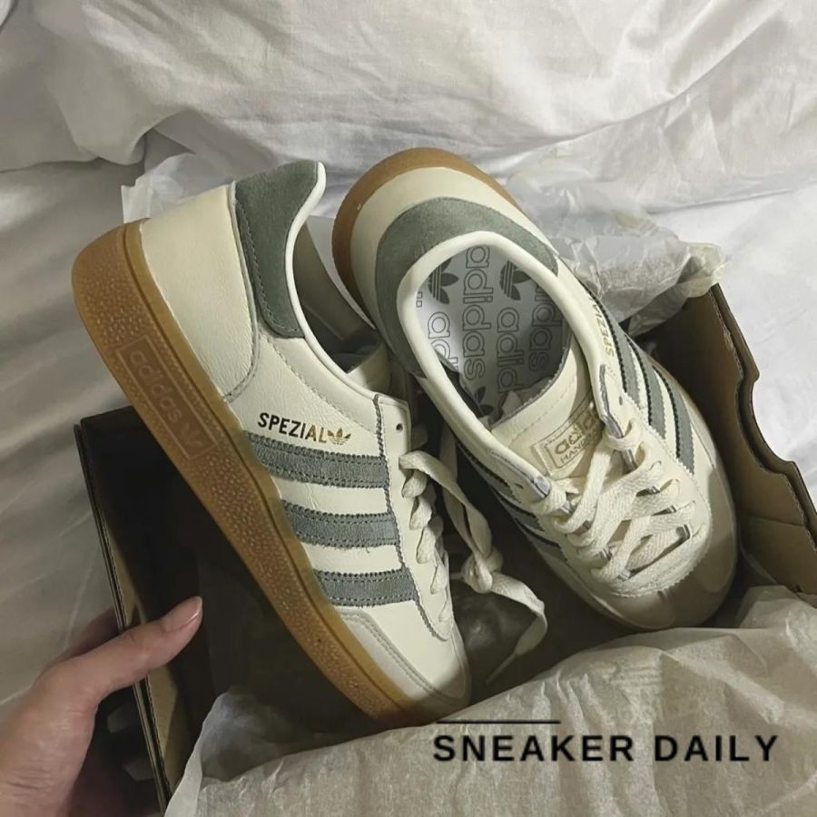 giày adidas handball spezial 'off white silver green' if9730