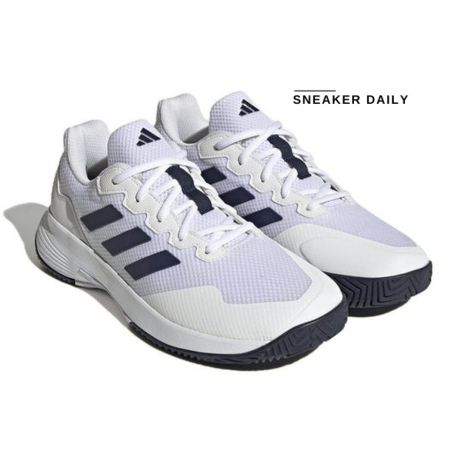 giày adidas solematch control 'white black lucid blue' hq8436