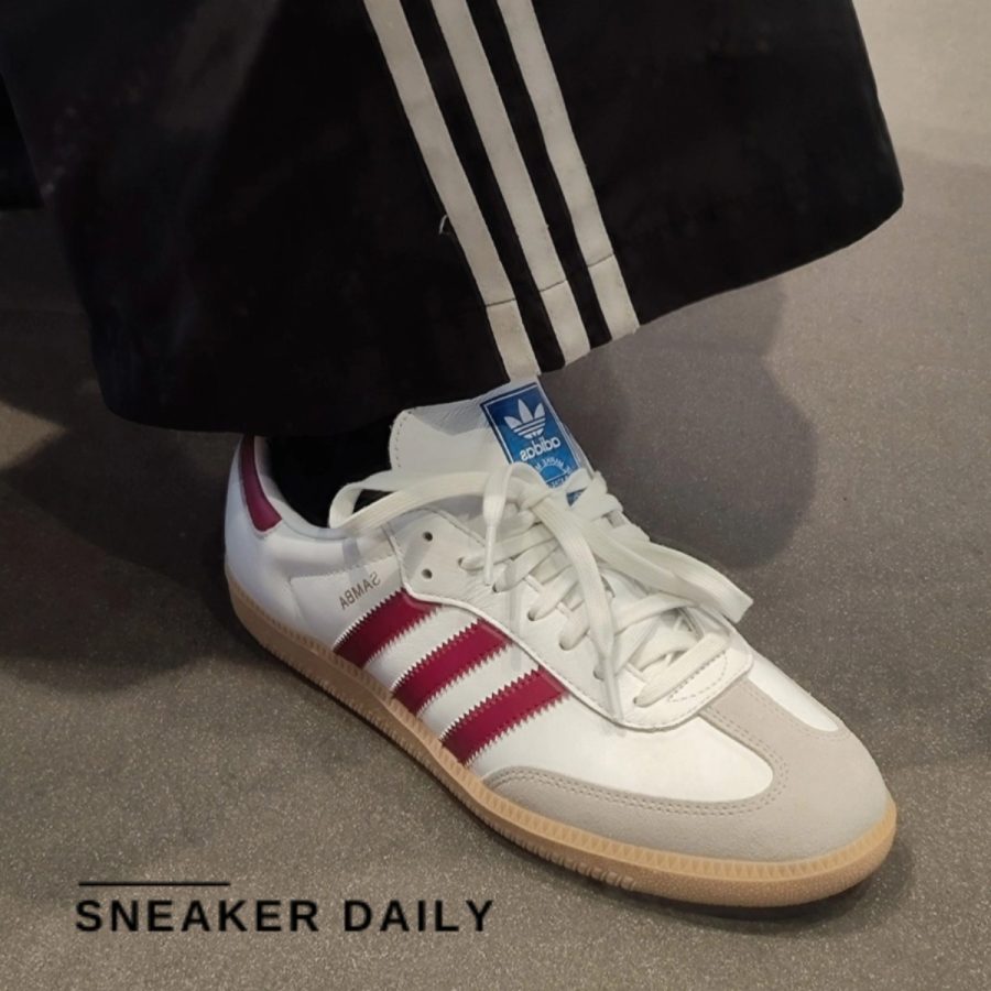 giày adidas originals samba og 'white burgundy gum' if3813