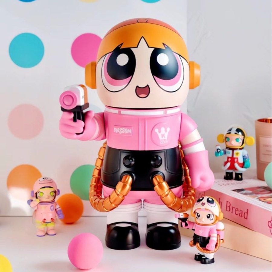 mô hình mega space molly 400%+100% powerpuff girls-blossom pop mart 6941848260291