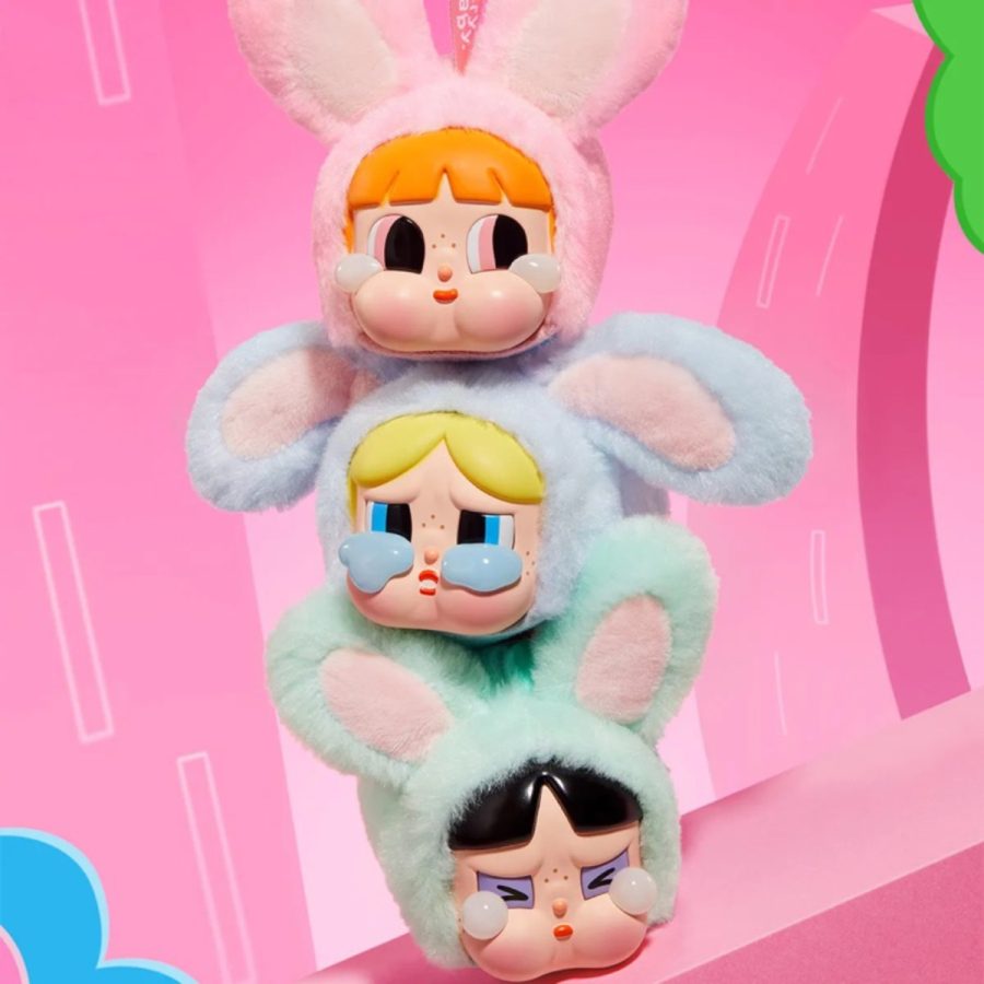 móc khóc pop mart crybaby × powerpuff girls series vinyl face plush 6931448666238