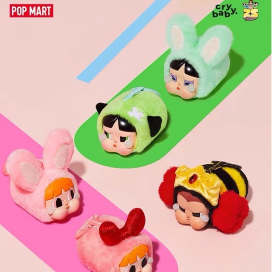 móc khóc pop mart crybaby × powerpuff girls series vinyl face plush 6931448666238