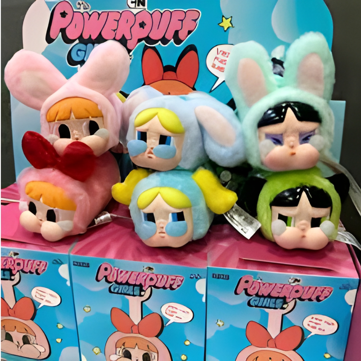 Pop Mart Crybaby × Powerpuff Girls Series Vinyl Face Plush Blind Box ...