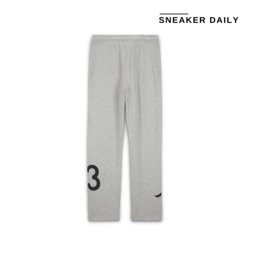 quần air jordan x nina chanel abney fleece pants 'grey black' fz7518-063