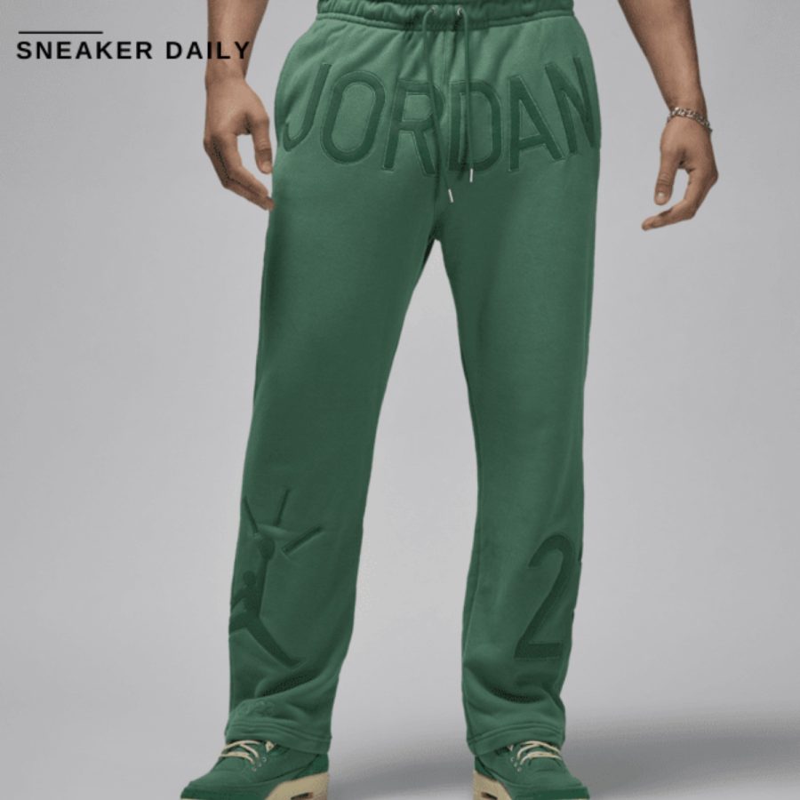 quần jordan fleece pant nina chanel abney green fz7518-398