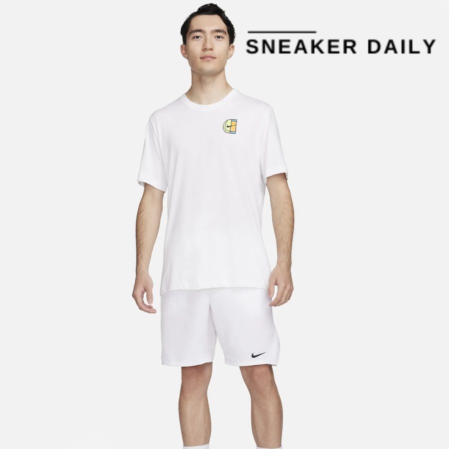 quần nike court dri-fit victory 9in shorts - white fd5385-100