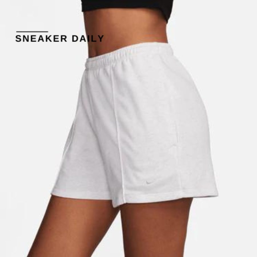 quần nike sportswear chill terry women's mid-rise 10cm french terry shorts hf6941-051