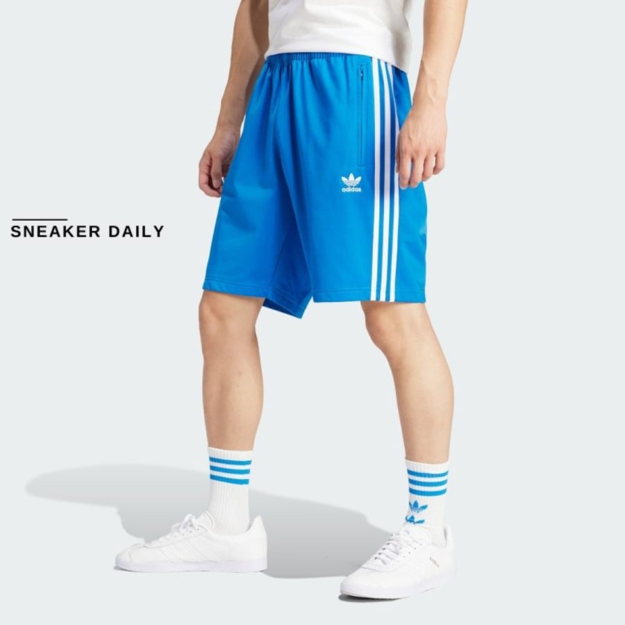 quần adidas adicolor firebird shorts - blue bird im9419