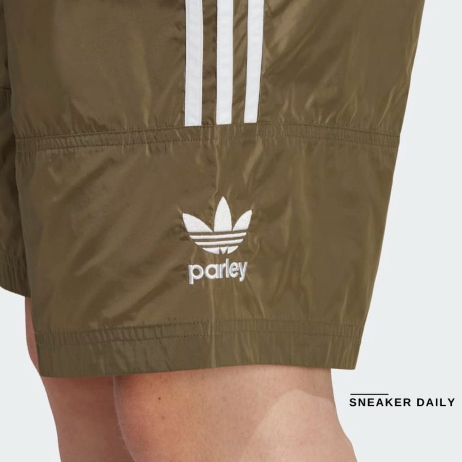 quần adidas adicolor parley shorts - olive strata hs2090