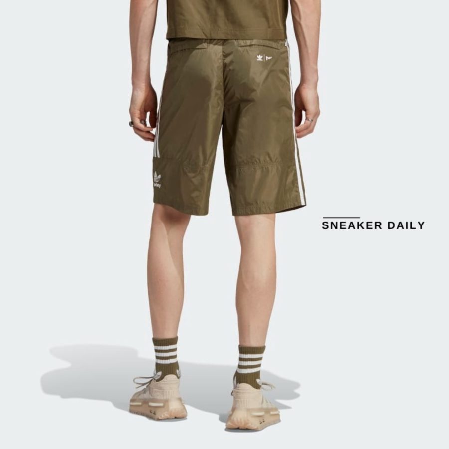 quần adidas adicolor parley shorts - olive strata hs2090