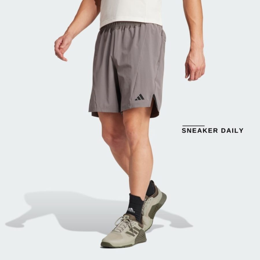 quần adidas designed for training workout shorts - charcoal is3832