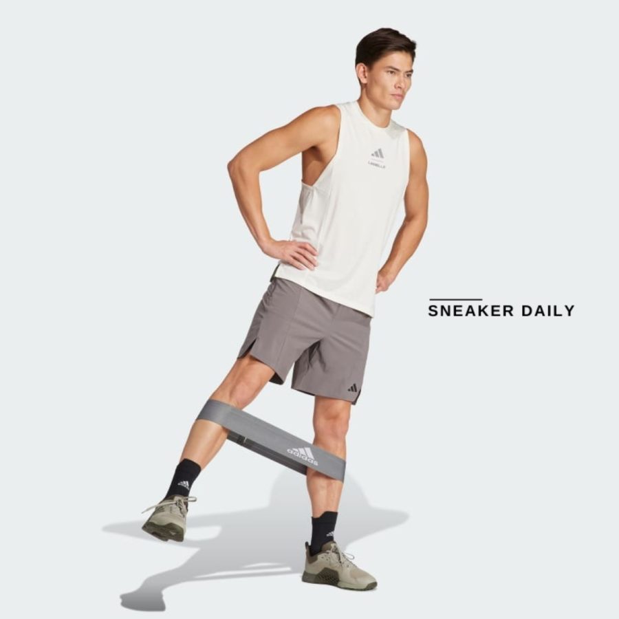 quần adidas designed for training workout shorts - charcoal is3832