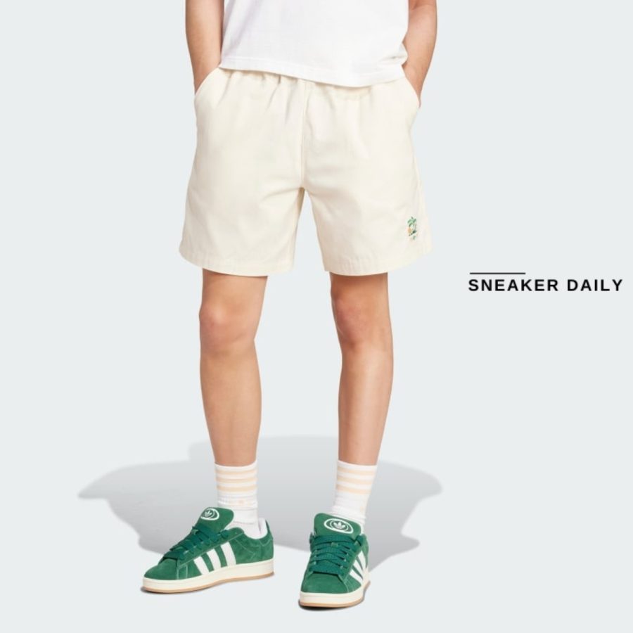 quần adidas originals leisure league groundskeeper shorts - wonder white jd6343